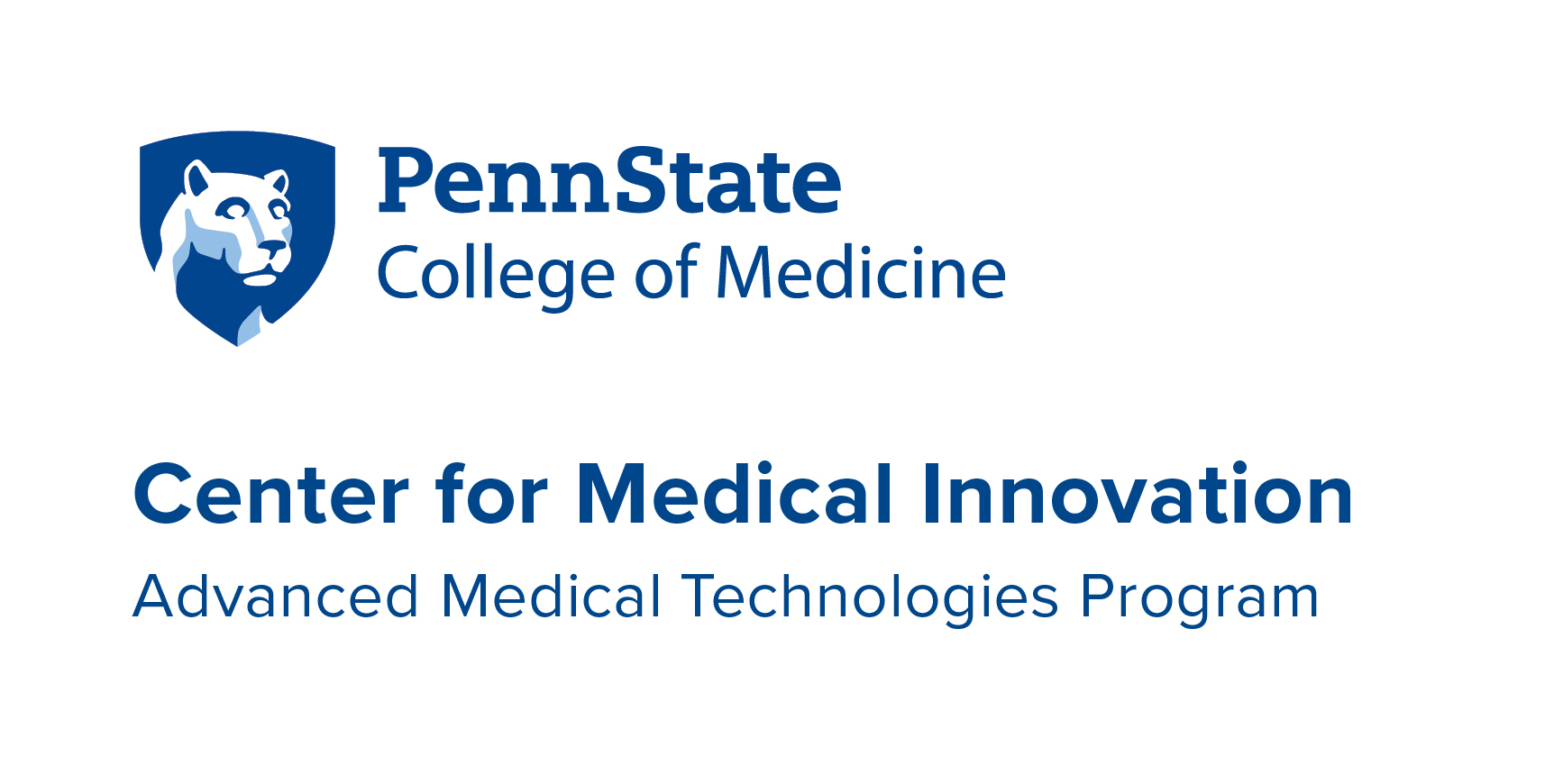 Penn State College of Medicine mark with Center for Medical Innovation and Advanced Medical Technologies Program below it.