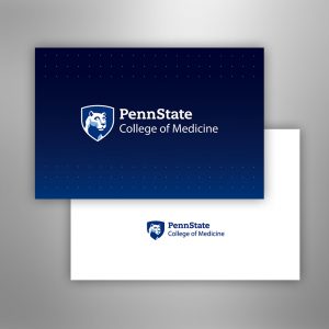 Greeting card with Penn State College of Medicine mark in the center